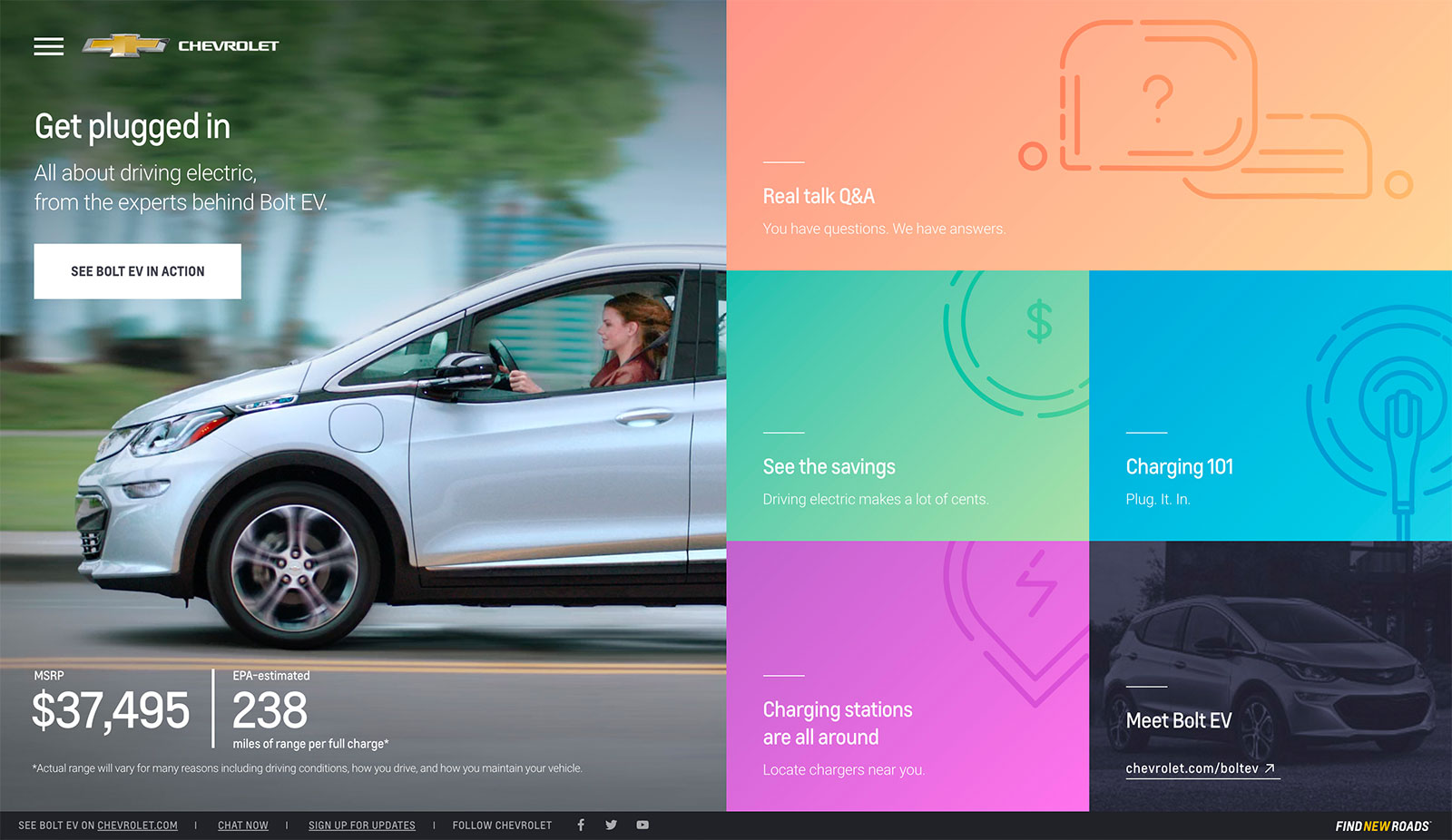 Chevy Bolt Ev A microsite showcasing the new Chevy Bolt Electric Vehicle