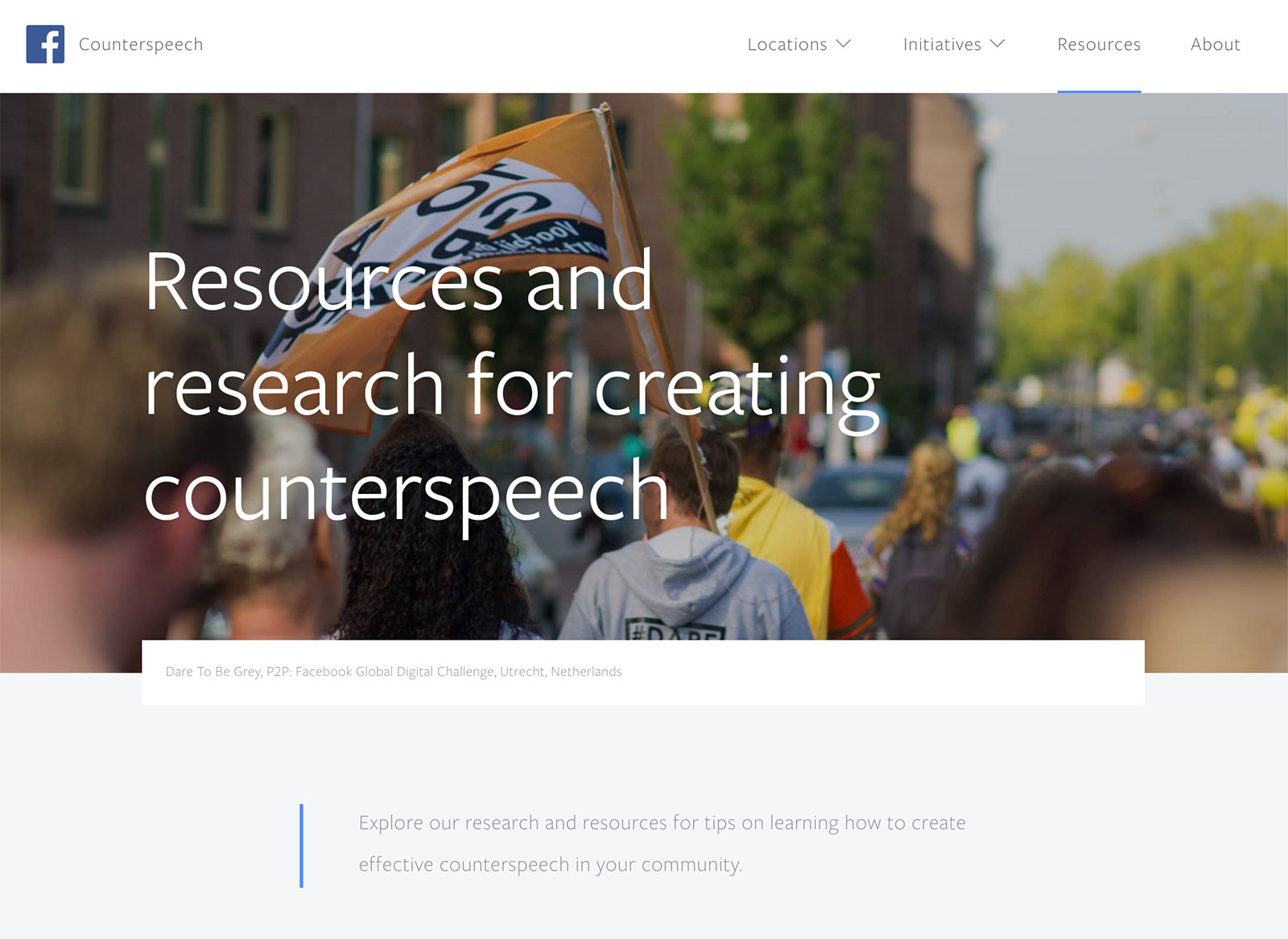 Facebook CounterSpeech Counter hate by empowering positive voices