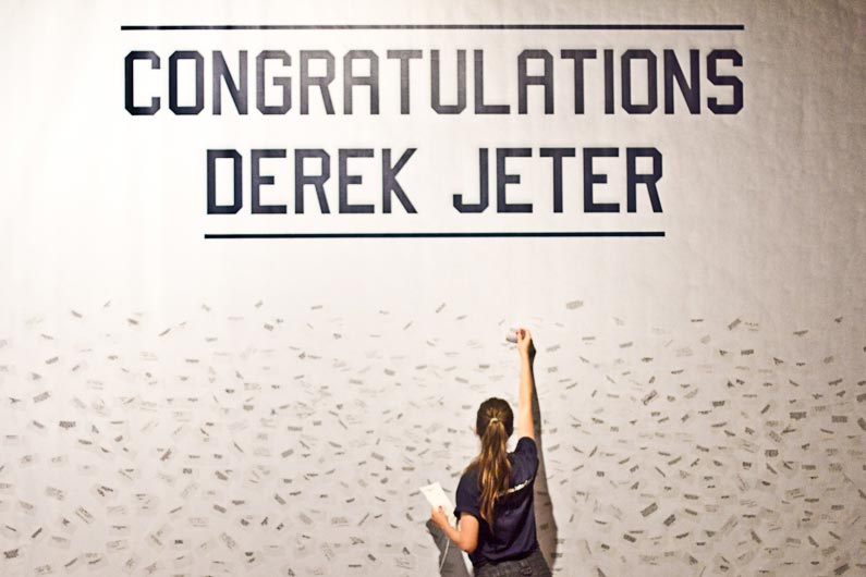 Gillette thank you card for Derek Jeter So long and thanks for all the fish.
