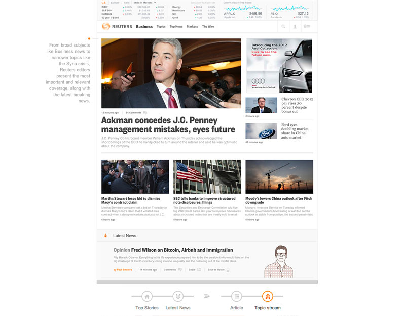 Reuters Sneak Peak We made a preview of the upcoming Reuters site.