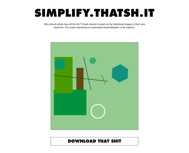 simplify.thatsh.it Photographic abstraction